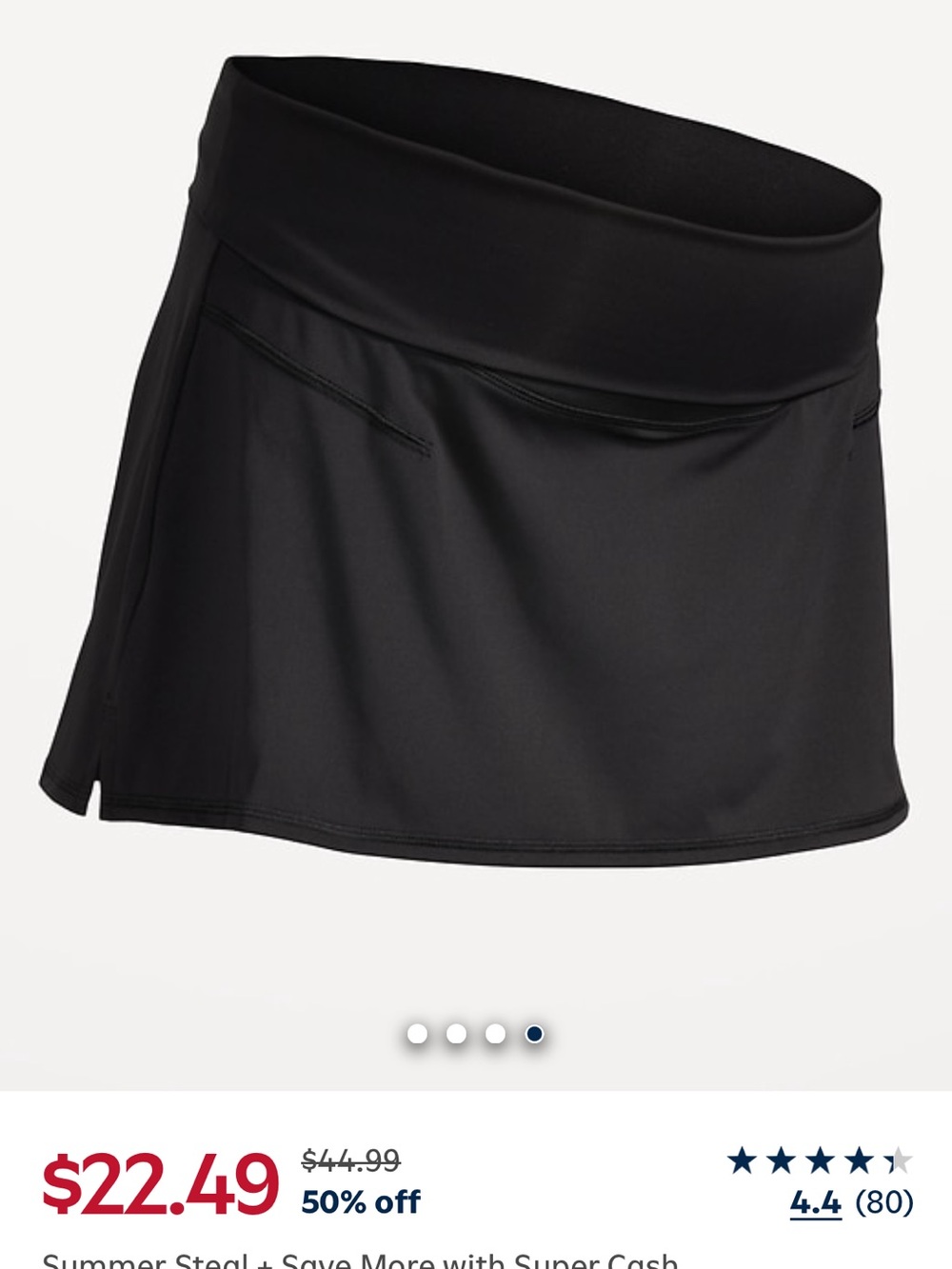 Old Navy Black Active Maternity Skort